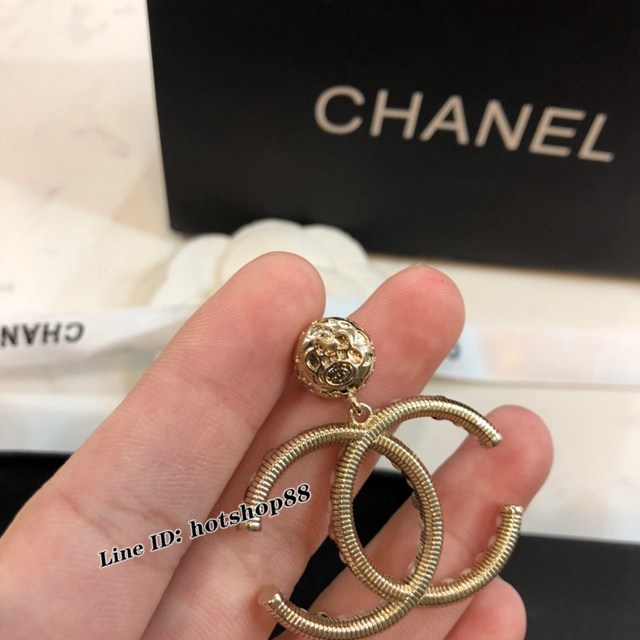 Chanel專櫃新款飾品 香奈兒雙c耳釘耳環 zgb1347